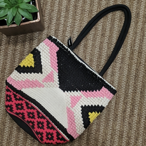Express Handbags - Express New Aztec Southwest Textile Tote Purse